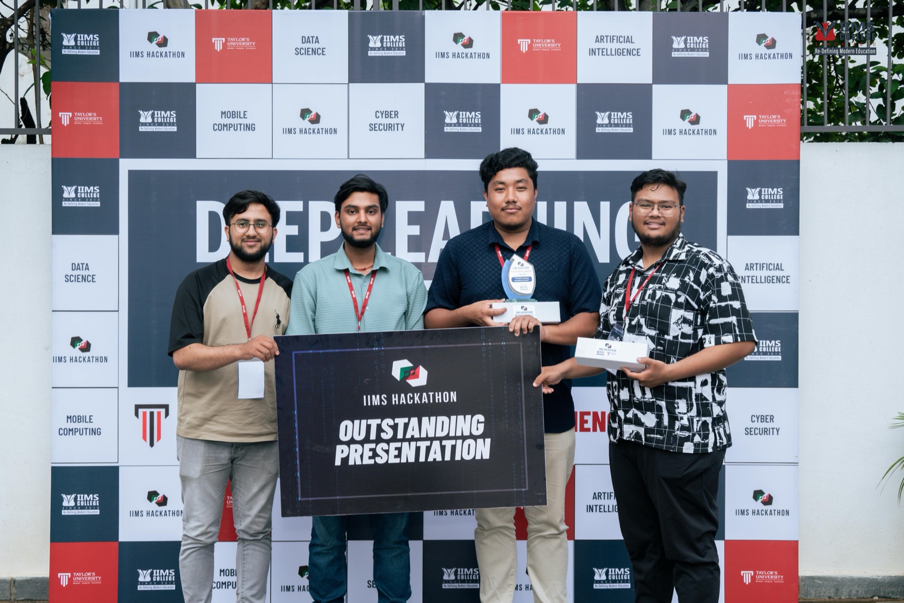 The recipients of the Outstanding Presentation award