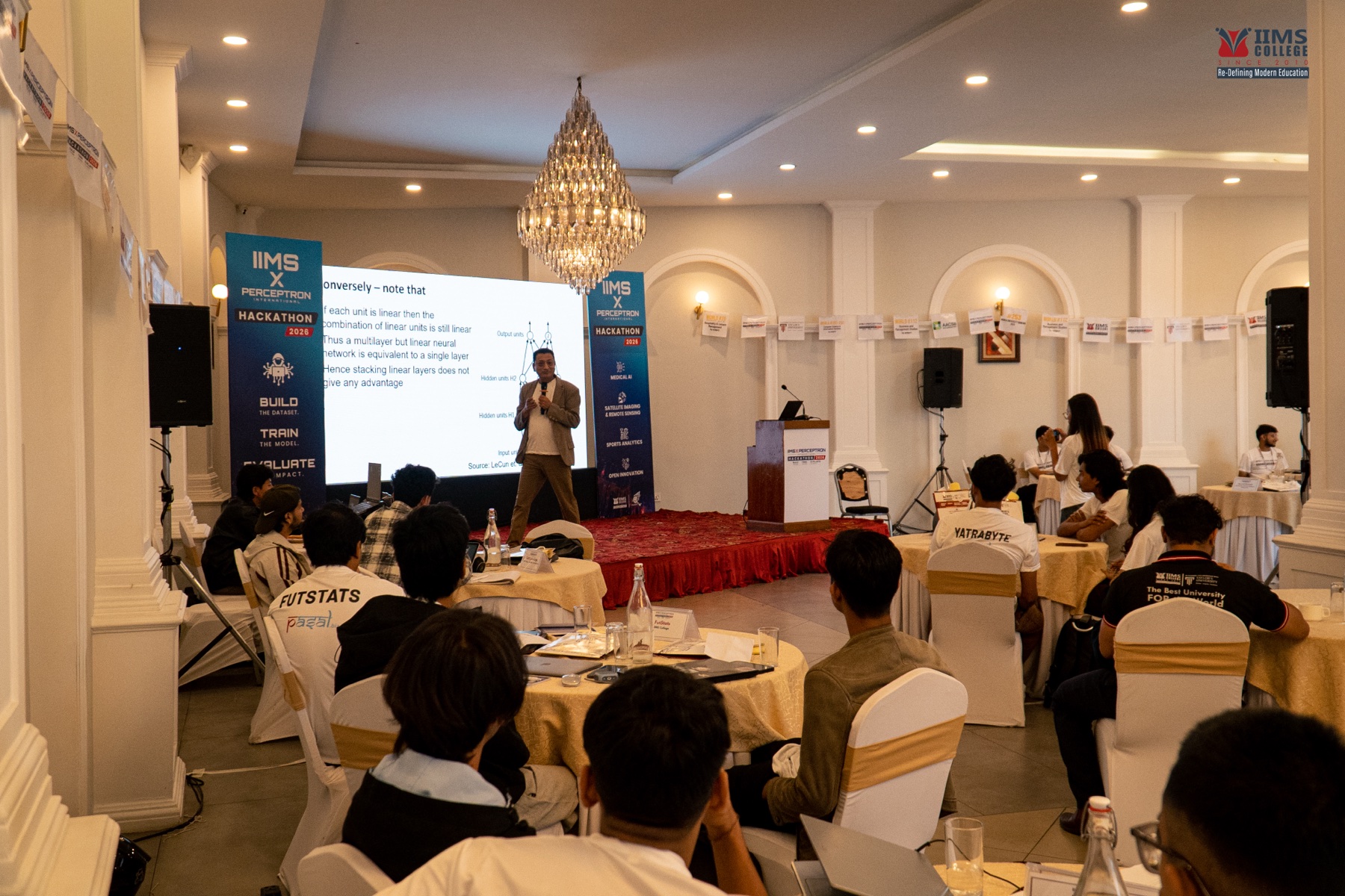 An expert sharing ideas with a community audience
